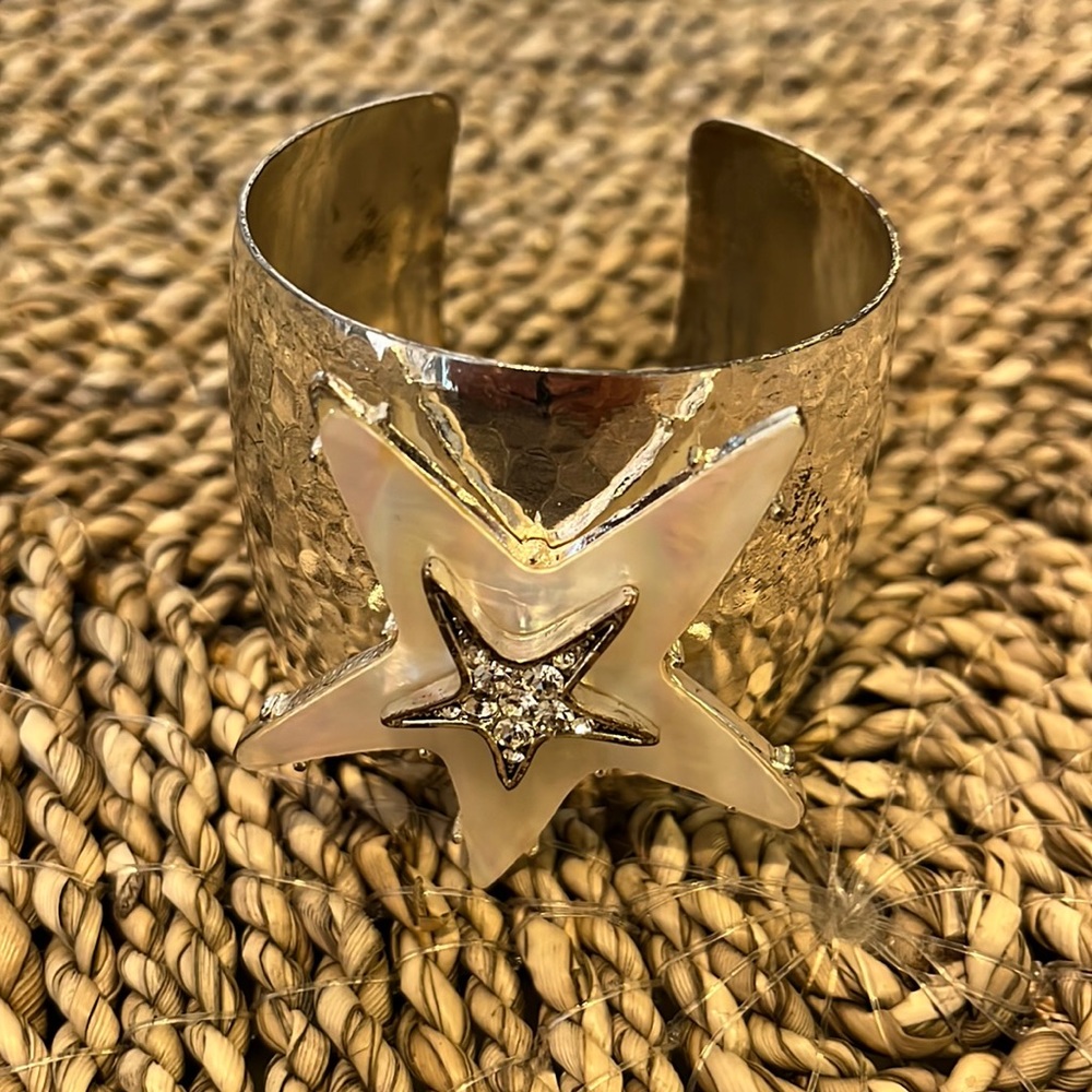 Silver Cuff Starfish Bracelet
